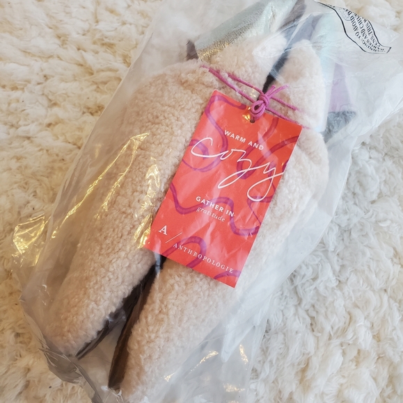 Anthropologie Rue Sherpa Slippers in ivory - Picture 7 of 8